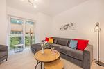 Wohnzimmer - Ferienwohnung SonnenReich - Top-Hundeurlaub