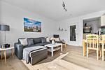 Wohnzimmer - Ferienwohnung Wattkieker Büsum - Top-Hundeurlaub