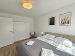 Schlafzimmer - Ferienappartment Weisse Düne mit Sauna - Top-Hundeurlaub