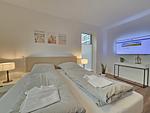 Schlafzimmer - Ferienwohnung Meeresrauschen im Erdgeschoss mit Garten, Sauna und Haustier erlaubt - Top-Hundeurlaub