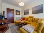 Wohnzimmer - Komfort Ferienwohnung mit 2 Schlafzimmern und Balkon im Dachgeschoss (031) - Top-Hundeurlaub
