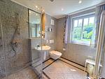 Badezimmer - Komfortplus Ferienwohnung mit 1 Schlafzimmer und Balkon im Dachgeschoss (231) - Top-Hundeurlaub