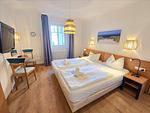 Schlafzimmer - Komfort Ferienwohnung mit 1 Schlafzimmer und Terrasse im Erdgeschoss (250) - Top-Hundeurlaub