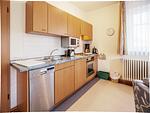 Küche / Küchenzeile - Komfort Ferienwohnung mit 2 Schlafzimmern und Balkon im Dachgeschoss (260) - Top-Hundeurlaub