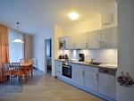 Küche / Küchenzeile - Komfort Ferienwohnung mit 1 Schlafzimmer und Balkon im Obergeschoss (267) - Top-Hundeurlaub