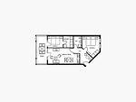 Grundriss - Komfort Ferienwohnung mit 2 Schlafzimmern und Balkon im Obergeschoss (277) - Top-Hundeurlaub
