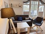 Wohnzimmer - Komfort Ferienwohnung mit 1 Schlafzimmer und Balkon im Dachgeschoss (283) - Top-Hundeurlaub
