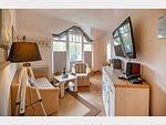 Wohnzimmer - Komfort Ferienwohnung mit 1 Schlafzimmer und Balkon im Dachgeschoss (283) - Top-Hundeurlaub