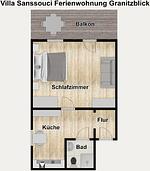 Grundriss - Ferienwohnung Granitzblick - Top-Hundeurlaub
