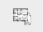 Grundriss - Ferienwohnung mit 1 Schlafzimmer und Balkon (AH/564) - Top-Hundeurlaub