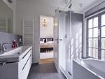 Badezimmer - Luxus Reetdachvilla mit 3 Schlafzimmern, Sauna und Kamin (E27) - Top-Hundeurlaub