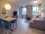 Wohnzimmer - Ferienwohnung mit Meerblick, 3 Schlafzimmern und Balkon (NP/406) - Top-Hundeurlaub