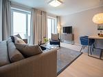 Wohnzimmer - Ferienwohnung mit Meerblick, 1 Schlafzimmer und Balkon (NP/421) - Top-Hundeurlaub