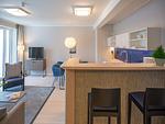 Wohnzimmer - Ferienwohnung mit Meerblick, 1 Schlafzimmer und Balkon (NP/421) - Top-Hundeurlaub