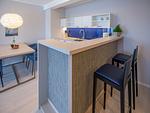 Küche / Küchenzeile - Ferienwohnung mit Meerblick, 1 Schlafzimmer und Balkon (NP/421) - Top-Hundeurlaub