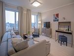 Wohnzimmer - Skysuite mit freiem Meerblick, Dachterrasse und Balkon (NP/502) - Top-Hundeurlaub