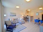 Wohnzimmer - Ferienwohnung mit Meerblick und 1 Schlafzimmer und Terrasse (NP/704) - Top-Hundeurlaub