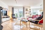 Wohnberech mit Sofa und TV - Haus Leni - Top-Hundeurlaub
