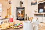 Kaminofen im Wohnbereich - Haus Leni - Top-Hundeurlaub