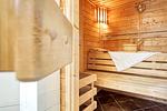 Blick in die Sauna - Haus Leni - Top-Hundeurlaub