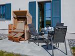 Terrasse - Premium Reetdachvilla mit 3 Schlafzimmern, Sauna und Kamin (F14) - Top-Hundeurlaub
