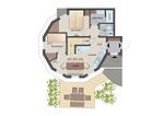 Grundriss - Typ C1 Lodge - Barking Sands - Top-Hundeurlaub