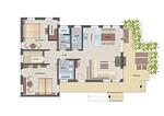 Grundriss - Typ D2 Ferienwohnung - Waikiki - Top-Hundeurlaub