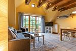 Wohnzimmer - Landhaus Liebheimelig, Hohe Düne - Top-Hundeurlaub