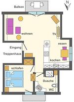 Grundriss - Seestraße 75 Wohnung Dachgeschoß - Top-Hundeurlaub