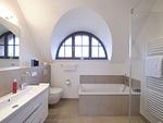 Badezimmer - Luxus Reetdachvilla mit 3 Schlafzimmern, Sauna und Kamin (H07) - Top-Hundeurlaub