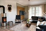 Wohnzimmer mit Kamin - Forsthaus - Top-Hundeurlaub