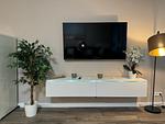 Gemütliches Wohnzimmer mit TV - Wohnung Nr. 128 Zur Seebrücke - Top-Hundeurlaub