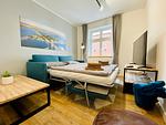 Wohnzimmer - HafenCity App. No 3 / Stralsund - Top-Hundeurlaub