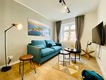 Wohnzimmer - HafenCity App. No 4 / Stralsund - Top-Hundeurlaub