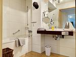 Badezimmer - Ferienwohnung Weltenbummler 18 Haus Strandbummler Baabe - Top-Hundeurlaub