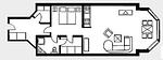 Grundriss - Ferienwohnung Ostseeprinzessin 753 Haus Seestern Binz - Top-Hundeurlaub
