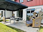 Terrasse - Ferienhaus Seeblick 19 Feriendorf Klein Stresow Rügen - Top-Hundeurlaub