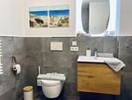 Badezimmer - Ferienwohnung Strandkorb & Mee(h)r Parkvillen Carlota und Candela Baabe - Top-Hundeurlaub