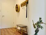 Wohnzimmer - Ferienwohnung Strandkorb & Mee(h)r Parkvillen Carlota und Candela Baabe - Top-Hundeurlaub