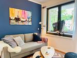 Wohnzimmer - Ferienwohnung Strandkorb & Mee(h)r Parkvillen Carlota und Candela Baabe - Top-Hundeurlaub