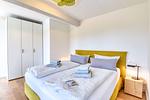 Schlafzimmer - Ferienwohnung Strandloft 12 im Haus Düne 7 Prora - Top-Hundeurlaub