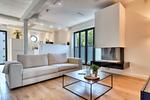 Wohnzimmer - Ferienwohnung Sonnenloft 14 mit eigenem Kamin und Sauna im Haus Düne 7 Prora - Top-Hundeurlaub