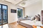 Schlafzimmer - Ferienwohnung Sonnenloft 14 mit eigenem Kamin und Sauna im Haus Düne 7 Prora - Top-Hundeurlaub