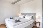 Schlafzimmer - Ferienwohnung Lotsenloft 16 im Haus Düne 7 - Top-Hundeurlaub