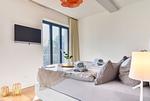 Schlafzimmer - Ferienwohnung Lotsenloft 16 im Haus Düne 7 - Top-Hundeurlaub