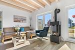 Wohnzimmer - Ferienhaus Nordseeresort 68 Moin Büsum - Top-Hundeurlaub