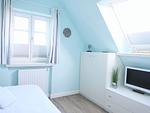 Schlafzimmer - Norderstr. 55c, Whg. 11, DG, Sundowner - Top-Hundeurlaub