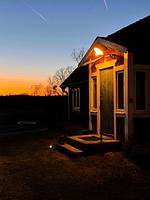 Abendstimmung beim historischen Bauernhaus Liten Päronträdgård in Skåne - Liten Päronträdgård - Top-Hundeurlaub