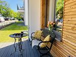 Terrasse - Ferienwohnung Meerzeit Parkvillen 11 Carlota und Candela Baabe - Top-Hundeurlaub