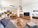 Wohnzimmer - Ferienwohnung Meerzeit Parkvillen 11 Carlota und Candela Baabe - Top-Hundeurlaub